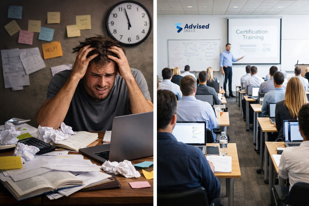 Why is live training valuable for certification preparation?